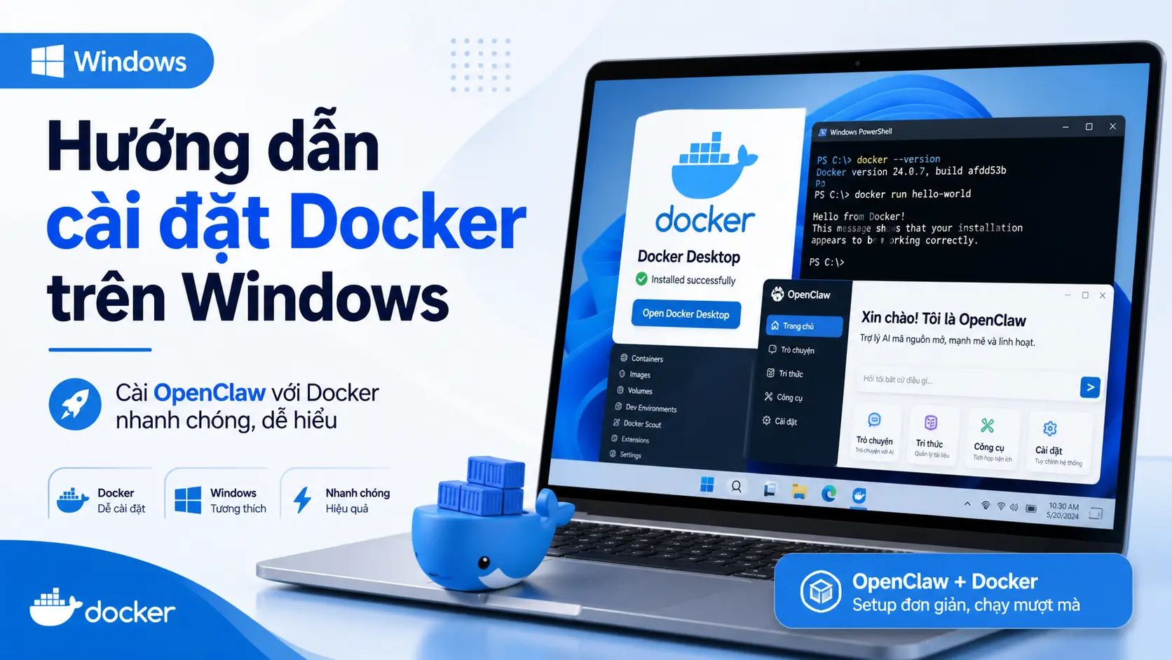 cài OpenClaw - cài OpenClaw trên Docker.